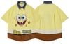 WES®️| ÁO SƠ MI NGẮN TAY THÊU HỌA TIẾT HOẠT HÌNH UNISEX 5257