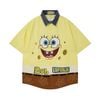 WES®️| ÁO SƠ MI NGẮN TAY THÊU HỌA TIẾT HOẠT HÌNH UNISEX 5257