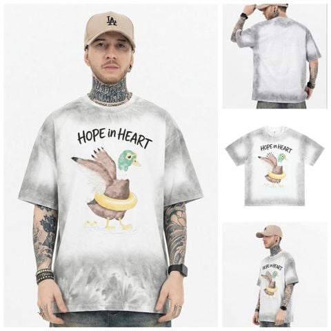 FG®️| ÁO THUN CỔ TRÒN NGẮN TAY WASH IN HÌNH HOPE IN HEART  FG F622