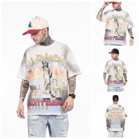 FK®️| ÁO THUN NGẮN TAY CỔ TRÒN COTTON IN HÌNH KTS ĐÍNH ĐÁ  FK05