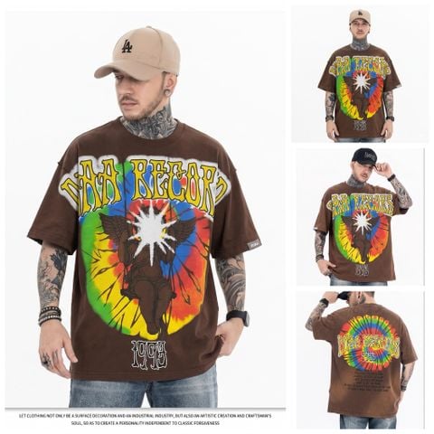FK®️| ÁO THUN NGẮN TAY CỔ TRÒN COTTON IN HÌNH KTS ĐÍNH ĐÁ FK09