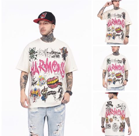 FK®️| ÁO THUN NGẮN TAY CỔ TRÒN COTTON IN HÌNH KTS ĐÍNH ĐÁ FK16