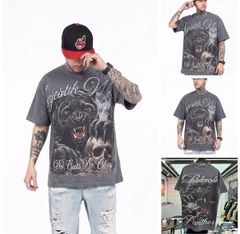 FK®️| ÁO THUN NGẮN TAY CỔ TRÒN COTTON IN HÌNH KTS ĐÍNH ĐÁ FK19