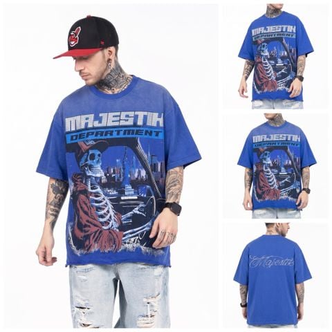 FK®️| ÁO THUN NGẮN TAY CỔ TRÒN COTTON IN HÌNH KTS ĐÍNH ĐÁ FK18