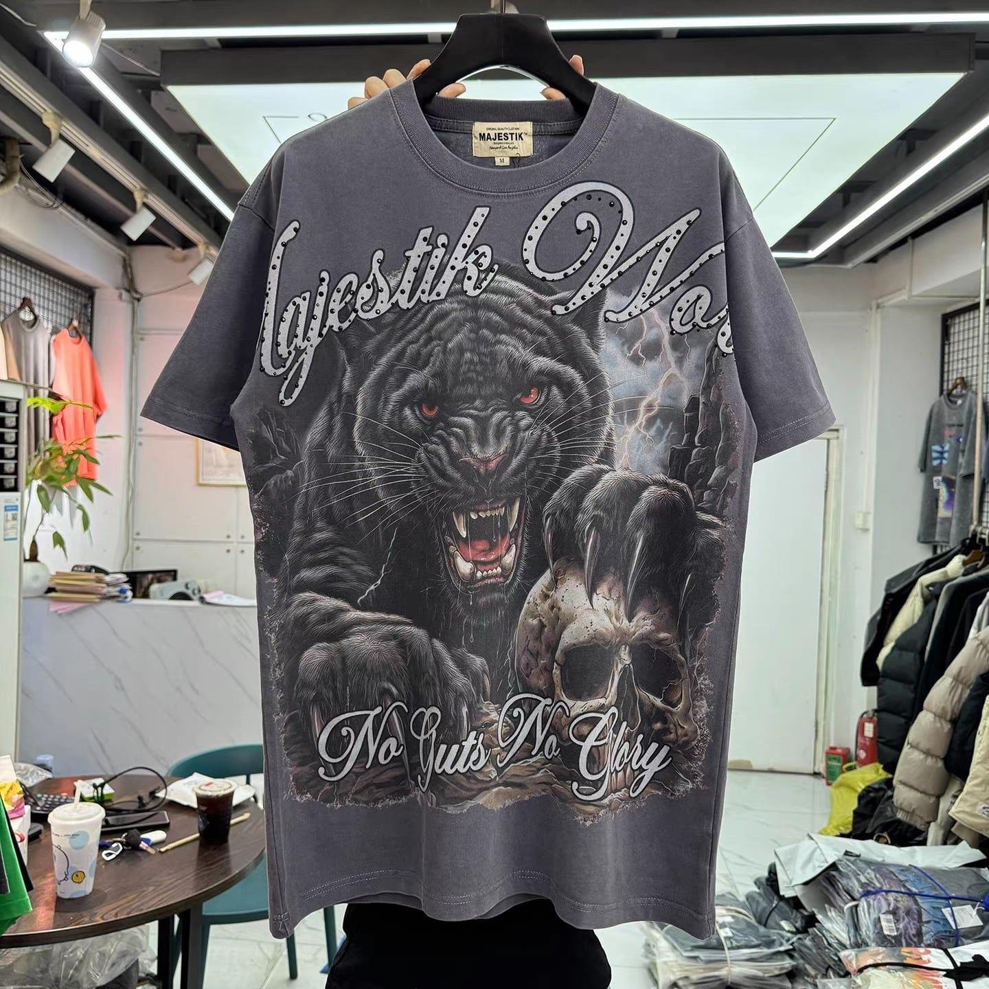 FK®️| ÁO THUN NGẮN TAY CỔ TRÒN COTTON IN HÌNH KTS ĐÍNH ĐÁ FK19