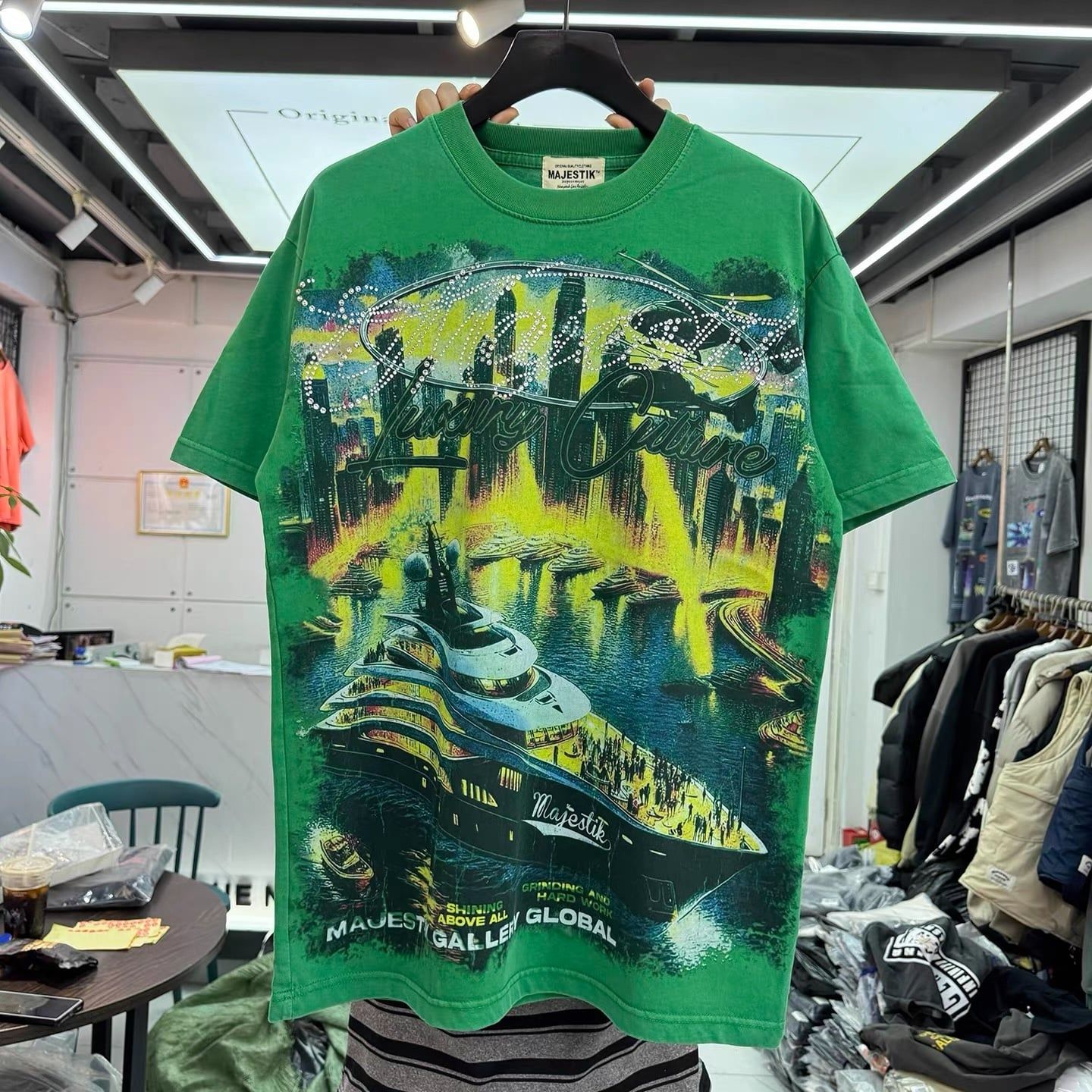 FK®️| ÁO THUN NGẮN TAY CỔ TRÒN COTTON IN HÌNH KTS RÁCH ĐÍNH ĐÁ DUAA FK33