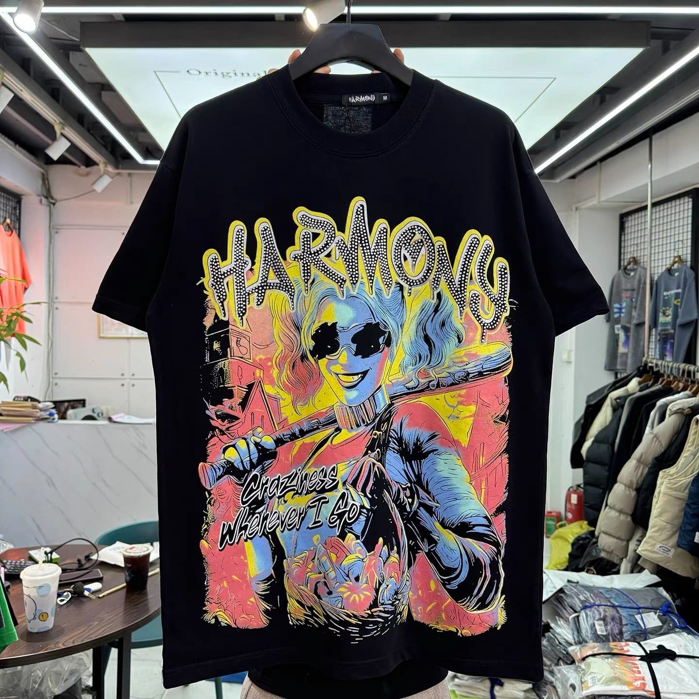 FK®️| ÁO THUN NGẮN TAY CỔ TRÒN COTTON IN HÌNH KTS ĐÍNH ĐÁ FK43