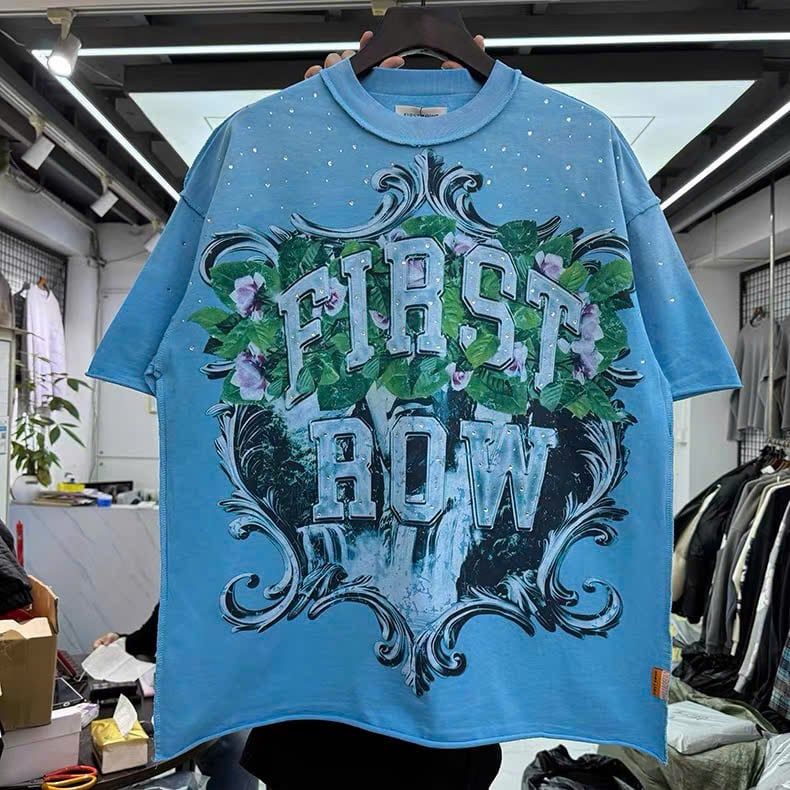 FK®️| ÁO THUN NGẮN TAY CỔ TRÒN COTTON IN HÌNH KTS ĐÍNH ĐÁ FK49