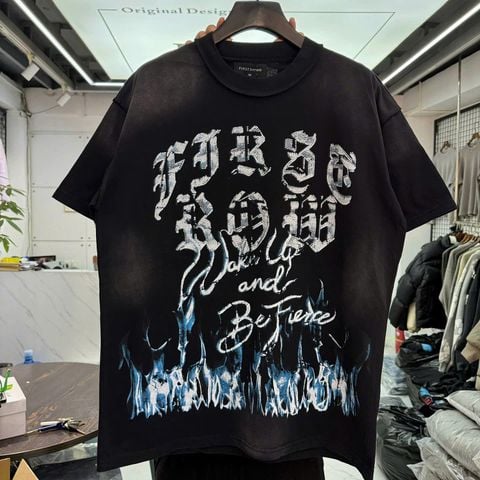 FK®️| ÁO THUN NGẮN TAY CỔ TRÒN COTTON IN HÌNH KTS ĐÍNH ĐÁ FK47