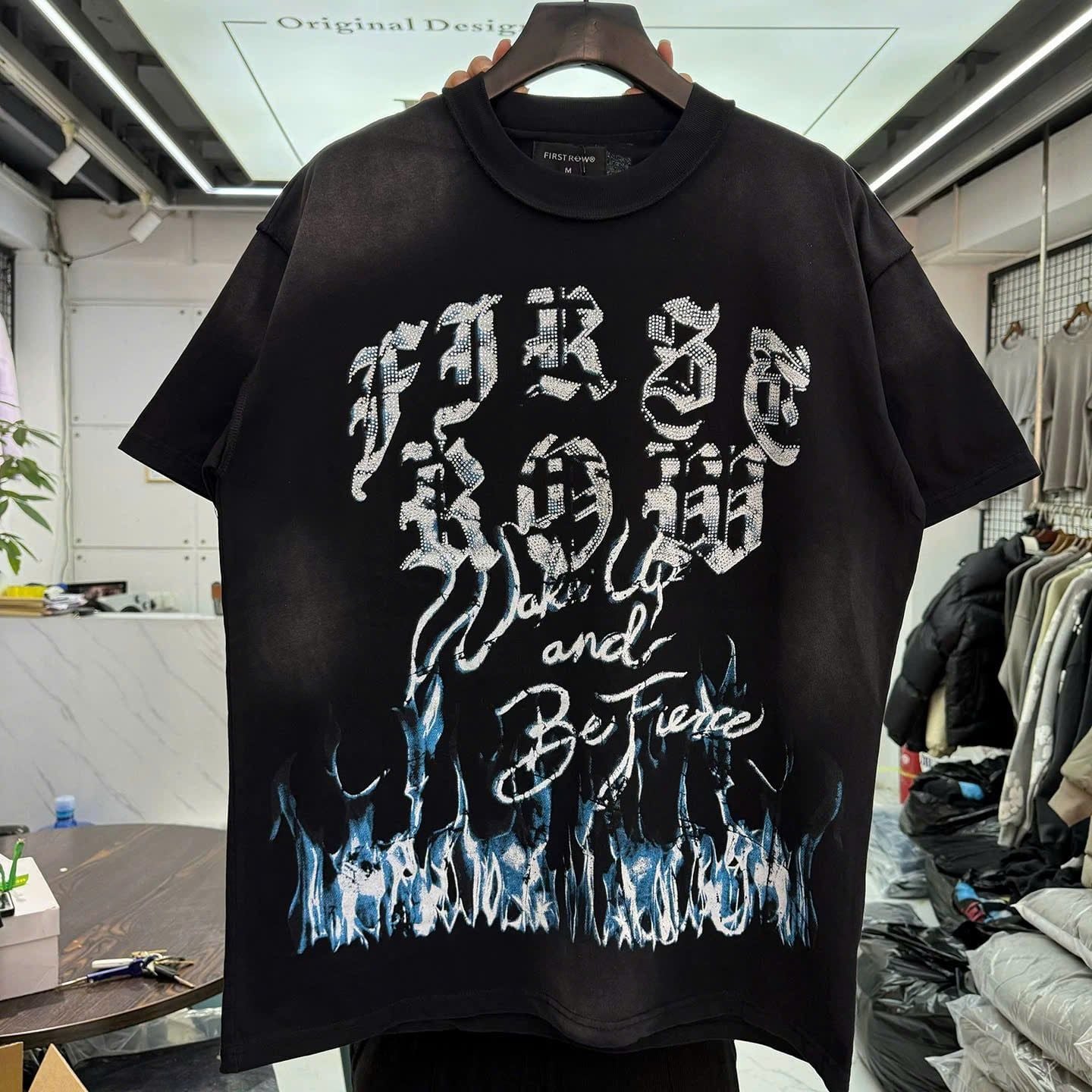 FK®️| ÁO THUN NGẮN TAY CỔ TRÒN COTTON IN HÌNH KTS ĐÍNH ĐÁ FK47