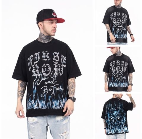 FK®️| ÁO THUN NGẮN TAY CỔ TRÒN COTTON IN HÌNH KTS ĐÍNH ĐÁ FK47