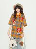 WES®️| ÁO SƠ MI NGẮN TAY THÊU HỌA TIẾT HOẠT HÌNH  UNISEX YH983