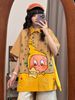 WES®️| ÁO SƠ MI NGẮN TAY THÊU HỌA TIẾT HOẠT HÌNH UNISEX 5227