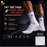 Combo 2 Đôi Tất Thể Thao Trơn, Siêu Dày, Thoáng Khí, Kháng Khuẩn - CST.04