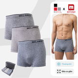 Hộp 3 Quần Boxer Nam Thể Thao Melange Siêu Co Giãn, Thoáng Mát, Mềm Mại - MA.22.12