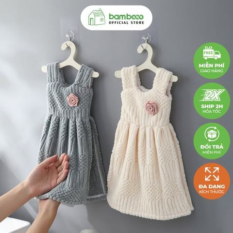 Khăn lau tay treo tường BAMBOO ECO mềm mại, siêu thấm hút, nhanh khô phù hợp cho nhà bếp, phòng tắm