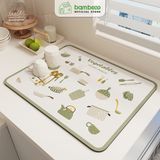 Thảm mặt bếp BAMBOOO ECO thấm hút nhanh, chống trượt dễ lau chùi