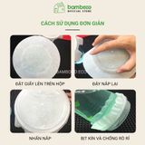 Giấy nến chống tràn 360° túi 500 tờ BAMBOOO ECO dùng cho ly nhựa 1 lần đựng cafe, trà sữa , chè