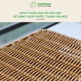 Giỏ đựng đồ giả mây BAMBOOO ECO hộp nhựa để điều khiển, đồ ăn vặt, mỹ phẩm, vật dụng gia đình