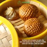 Xửng hấp tre đa năng BAMBOOO ECO lồng hấp bánh bao, dimsum có nắp, dùng trong nhà hàng, khách sạn