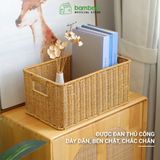 Giỏ nhựa giả mây BAMBOOO ECO đựng quần áo, đồ chơi, vật dụng gia đình, tủ kệ phòng khách, phòng ngủ