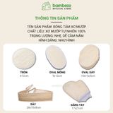 Bông tắm xơ mướp BAMBOOO ECO tự nhiên, tẩy da chết, massage linh hoạt
