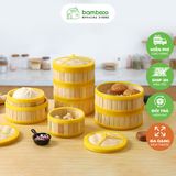 Xửng hấp tre đa năng BAMBOOO ECO lồng hấp bánh bao, dimsum có nắp, dùng trong nhà hàng, khách sạn