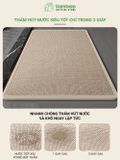 Thảm Lau Chân BAMBOOO ECO Chống Trượt Siêu Thấm Hút Thiết Kế Tinh Tế Cho Mọi Nhà
