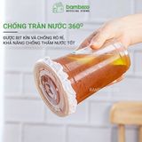 Giấy nến chống tràn 360° túi 500 tờ BAMBOOO ECO dùng cho ly nhựa 1 lần đựng cafe, trà sữa , chè