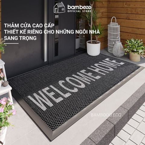 Thảm Cửa Chùi Chân Bambooo Eco Làm Sạch Bụi Nhanh, Chống Trượt Tuyệt Đối, Sang Trọng & Dễ Giặt