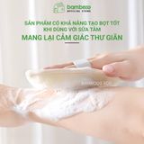 Bông tắm xơ mướp BAMBOOO ECO tự nhiên, tẩy da chết, massage linh hoạt