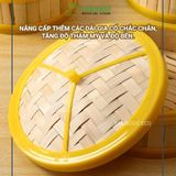 Xửng hấp tre đa năng BAMBOOO ECO lồng hấp bánh bao, dimsum có nắp, dùng trong nhà hàng, khách sạn