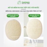 Bông tắm xơ mướp BAMBOOO ECO tự nhiên, tẩy da chết, massage linh hoạt