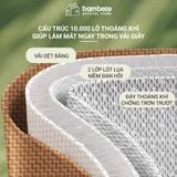 Đệm ngồi chống nóng thoáng khí BAMBOOO ECO  hình vuông chống trơn trượt mềm mại
