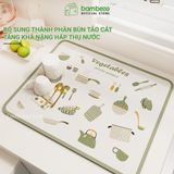 Thảm mặt bếp BAMBOOO ECO thấm hút nhanh, chống trượt dễ lau chùi