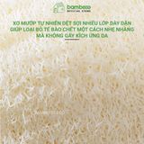 Bông tắm xơ mướp BAMBOOO ECO tự nhiên, tẩy da chết, massage linh hoạt