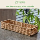 Hộp đựng đồ lặt vặt giả mây BAMBOOO ECO giỏ nhựa đựng điều khiển, gia vị, mỹ phẩm, vật dụng gia đình
