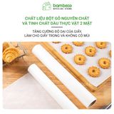 Giấy nến nướng chống dính - chịu nhiệt 220°c BAMBOOO ECO không mùi, chống thấm dầu, hộp có răng cưa