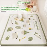 Thảm mặt bếp BAMBOOO ECO thấm hút nhanh, chống trượt dễ lau chùi
