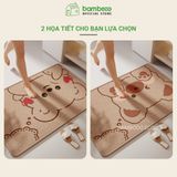 Thảm Lau Chân Hình Gấu BAMBOOO ECO Chống Trượt Siêu Thấm Hút Thiết Kế Tinh Tế Cho Mọi Nhà