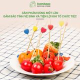 Tăm xiên tre đa năng BAMBOOO ECO trang trí cocktail, hoa quả