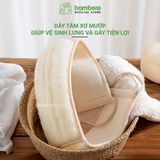 Bông tắm xơ mướp BAMBOOO ECO tự nhiên, tẩy da chết, massage linh hoạt
