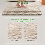 Thảm Khô Nhanh Không Cần Cúi BAMBOOO ECO  Thảm Lau Chân Cho Người Già & Mẹ Bầu