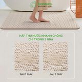 Thảm nhung phòng tắm BAMBOOO ECO – siêu thấm hút, đế cao su chống trượt, nhanh khô