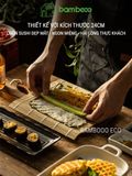 Mành Tre Cuộn Cơm BAMBOOO ECO Dụng CụCuộn Kimbap Dùng Trong Nhà Bếp Gia Đình Nhà Hàng