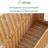 Hộp đựng dây điện giả mây, hộp che ổ cắm, quản lý dây sạc bàn làm việc, kệ tivi – BAMBOOO ECO