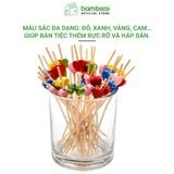 Tăm xiên tre đa năng BAMBOOO ECO trang trí cocktail, hoa quả