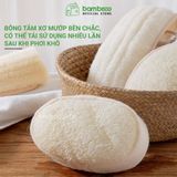Bông tắm xơ mướp BAMBOOO ECO tự nhiên, tẩy da chết, massage linh hoạt
