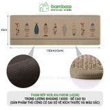 Thảm bếp 2024 sợi dệt thấm nước nhanh BAMBOOO ECO thảm trải sàn nhà bếp chống trơn trượt bằng cao su