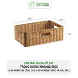 Giỏ Mây Nhựa Đan Tay BAMBOOO ECO Tiện Lợi Thẩm Mỹ Cho Không Gian Sống Gọn Gàng Hiện Đại